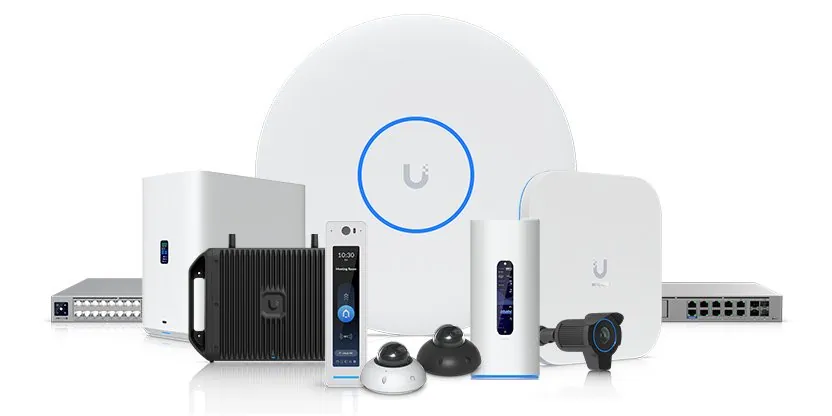 UniFi access points, switches and cameras